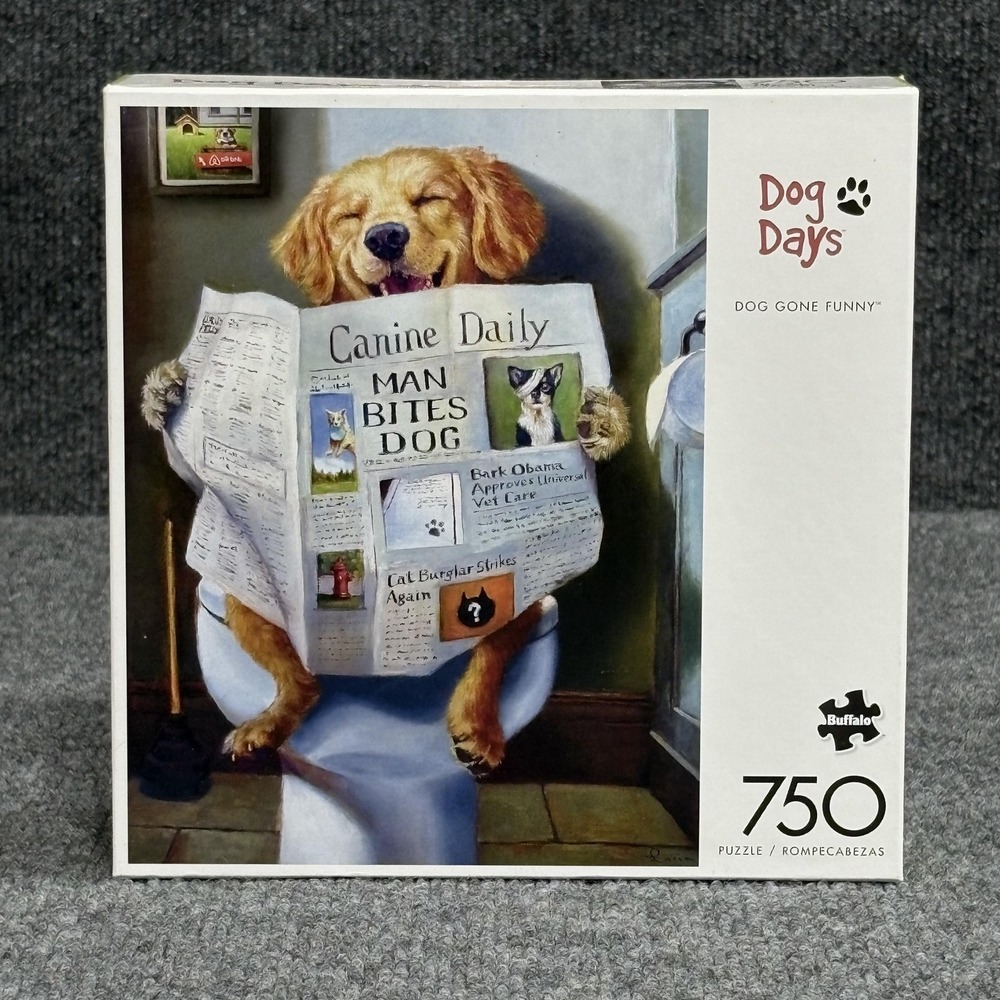 Buffalo Games Dog Days 750 Piece Jigsaw Puzzle 18x24 Art Lucia Heffernan 17330